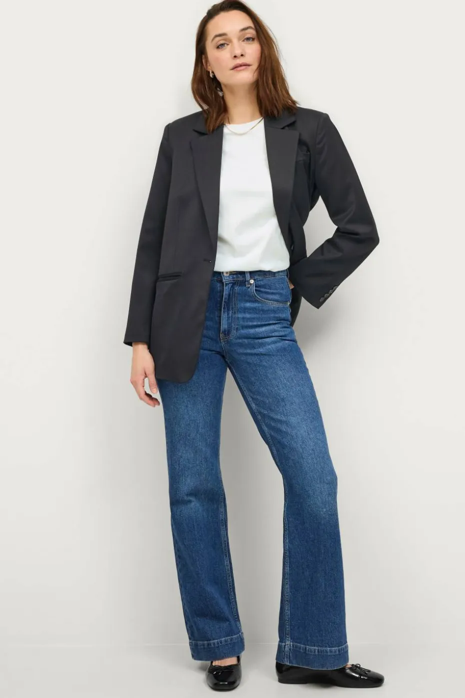 Ellos Collection Utsvingte jeans med høy midje