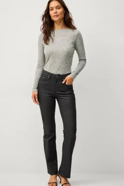 Ellos Collection Utsvingte jeans med belagt overflate
