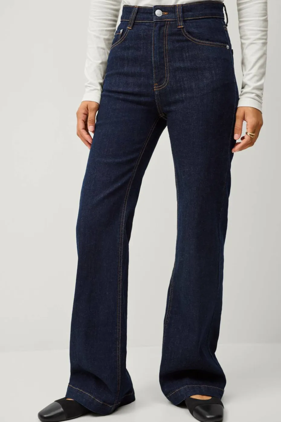 Ellos Collection Utsvingte jeans Utsvingte med høy midje