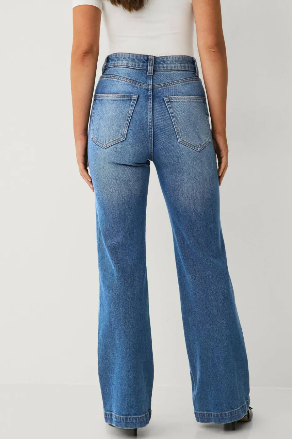 Ellos Collection Utsvingte jeans Utsvingte med høy midje