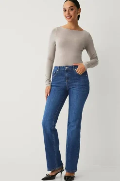 Ellos Collection Utsvungne stretchjeans med lav midje