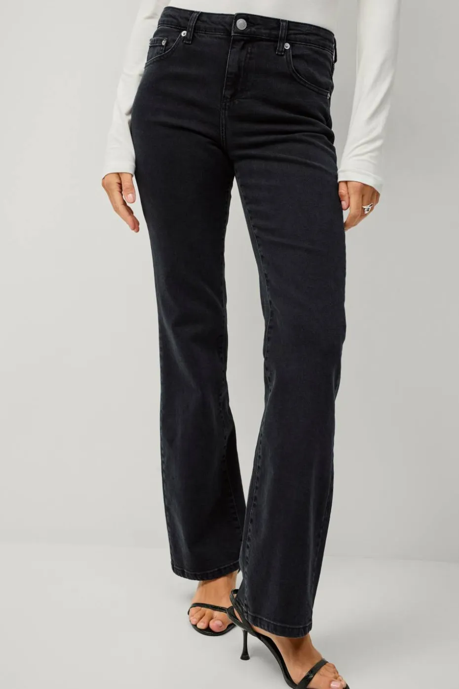 Ellos Collection Utsvungne stretchjeans med lav midje