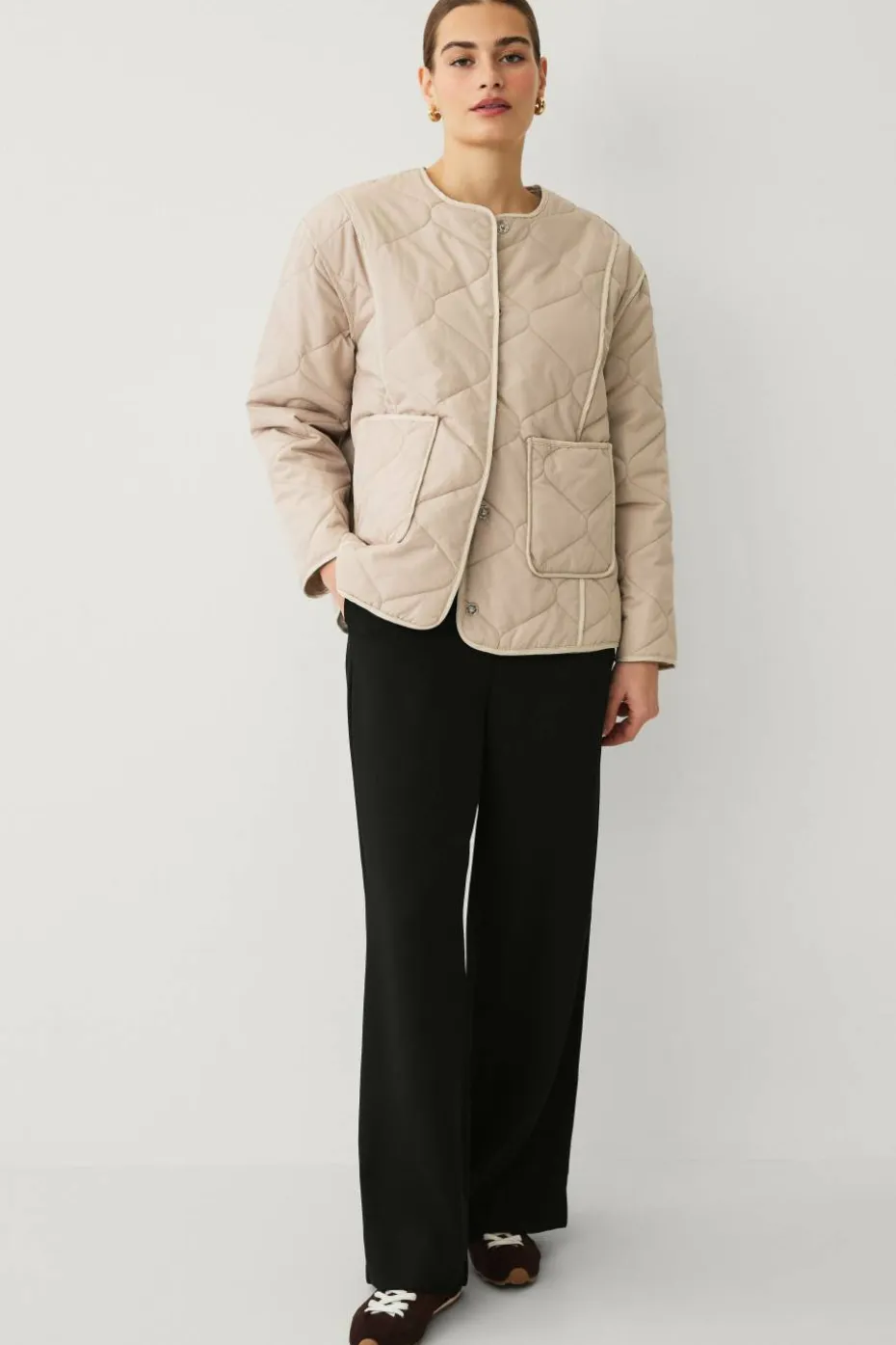 Ellos Collection Vattert jakke i oversized modell