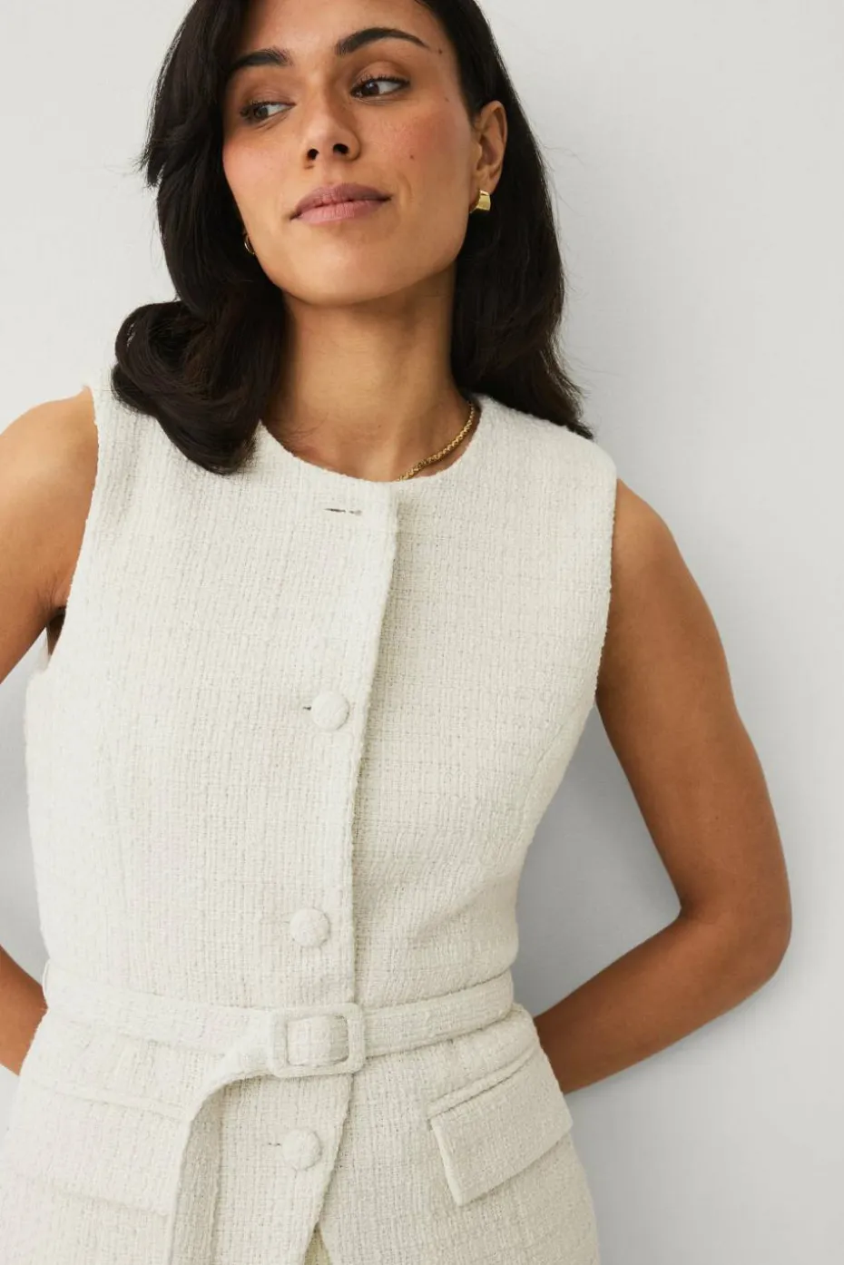 Ellos Collection Vest i bouclé