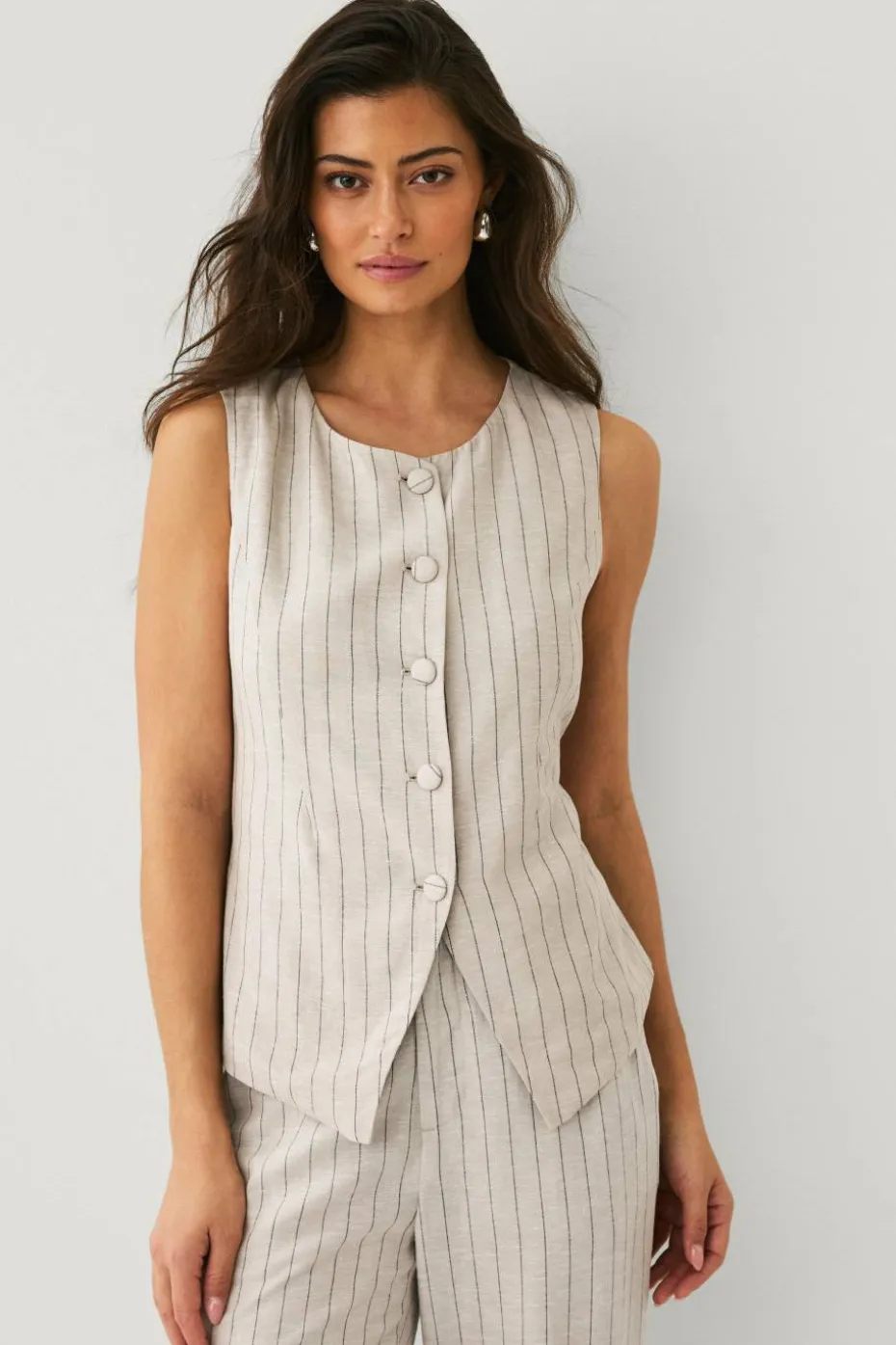 Ellos Collection Vest i linblanding