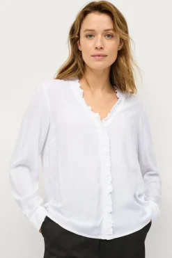 Ellos Collection Viskosebluse med volangedetaljer