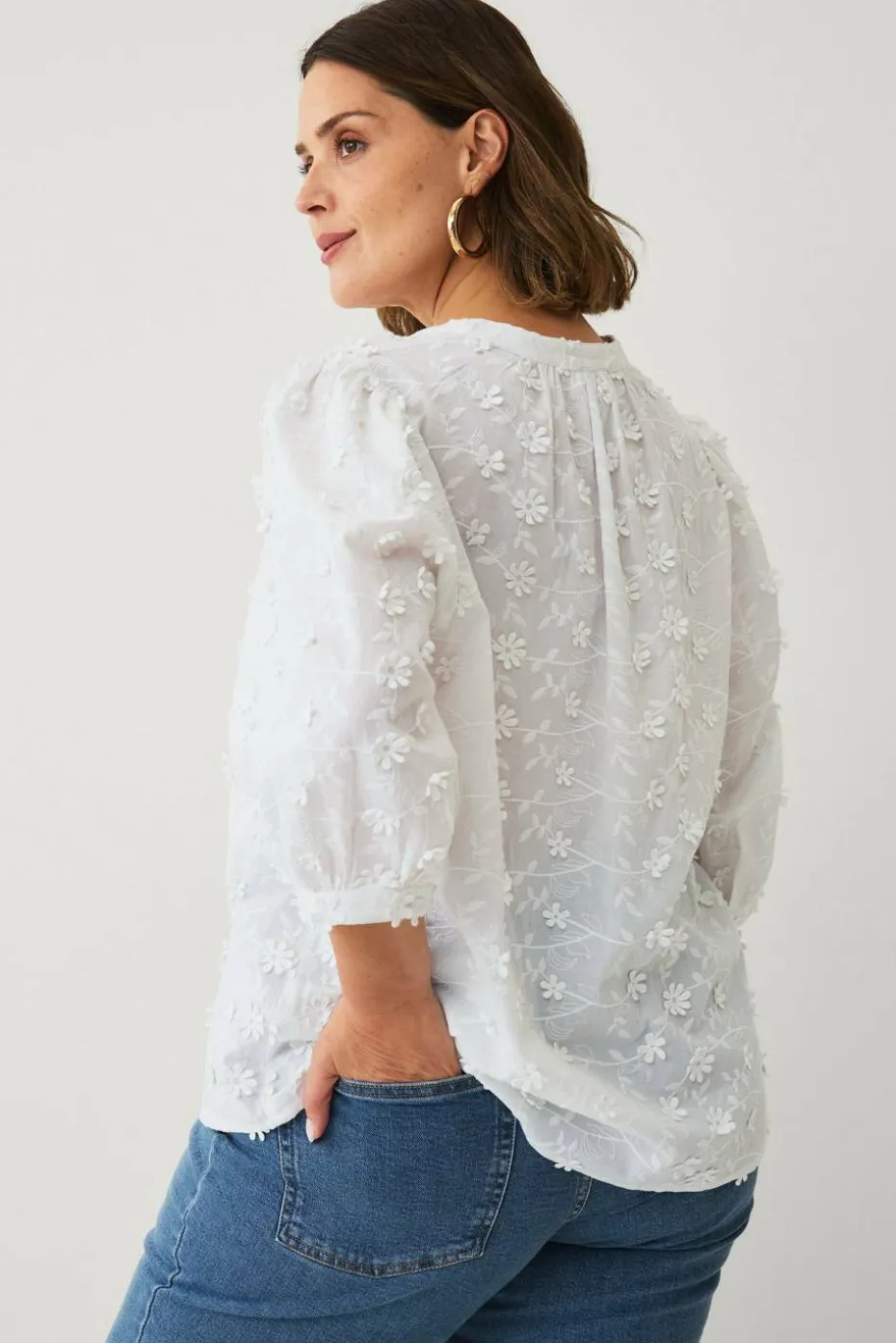 Ellos Plus collection Bluse med 3D-blomster