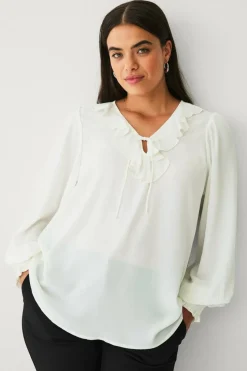 Ellos Plus collection Bluse med volang