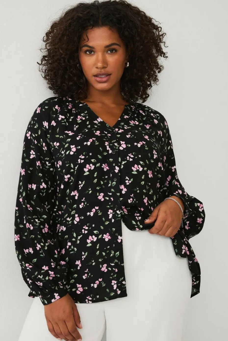 Ellos Plus collection Bluse med puffermer