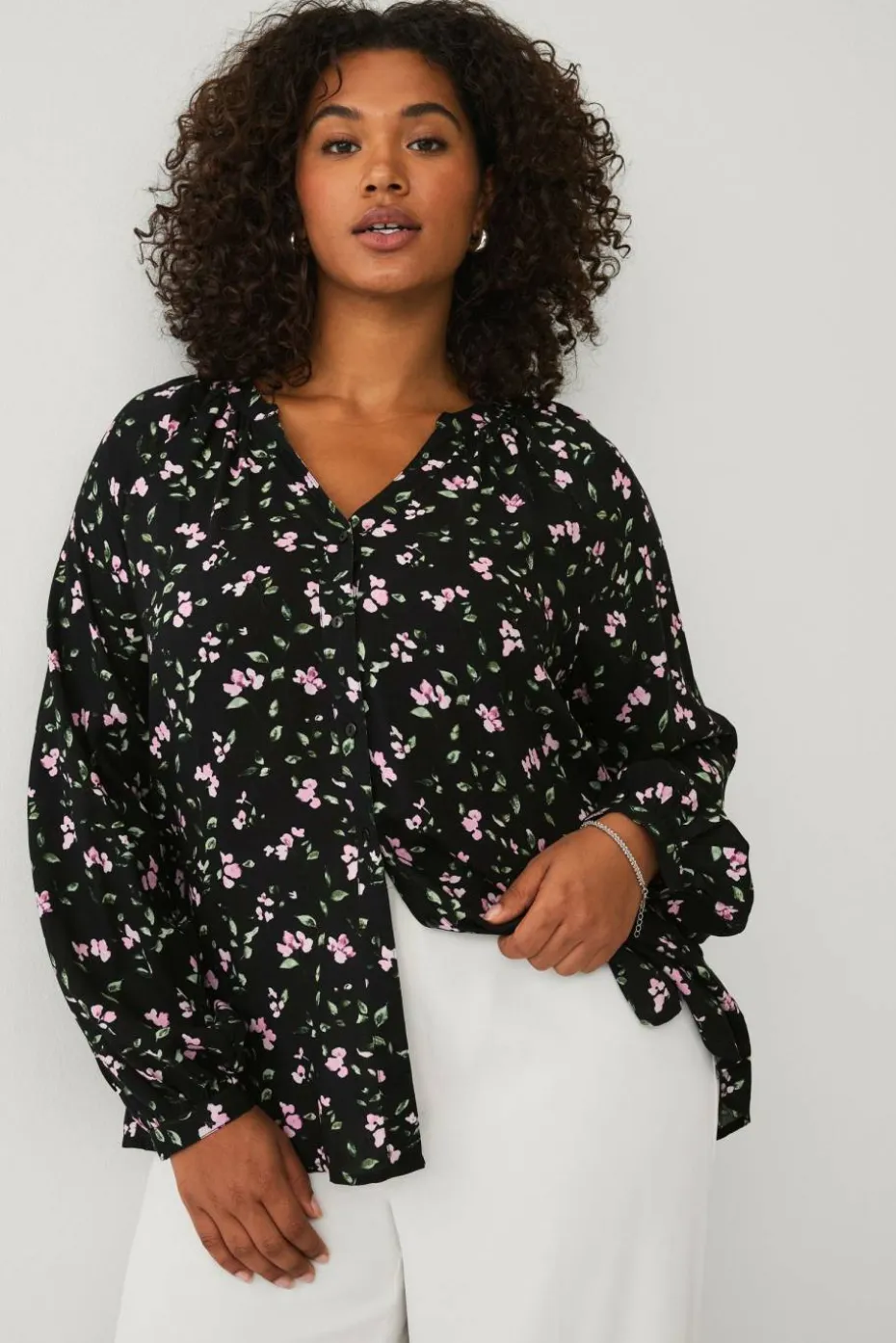 Ellos Plus collection Bluse med puffermer