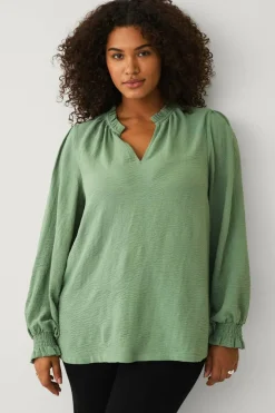 Ellos Plus collection Bluse med v-formet utringning
