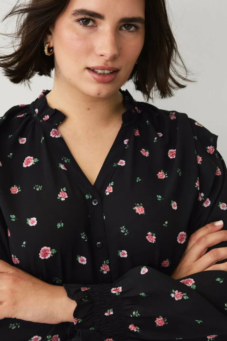 Ellos Plus collection Bluse med volanger