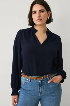 Ellos Plus collection Bluse med v-formet utringning