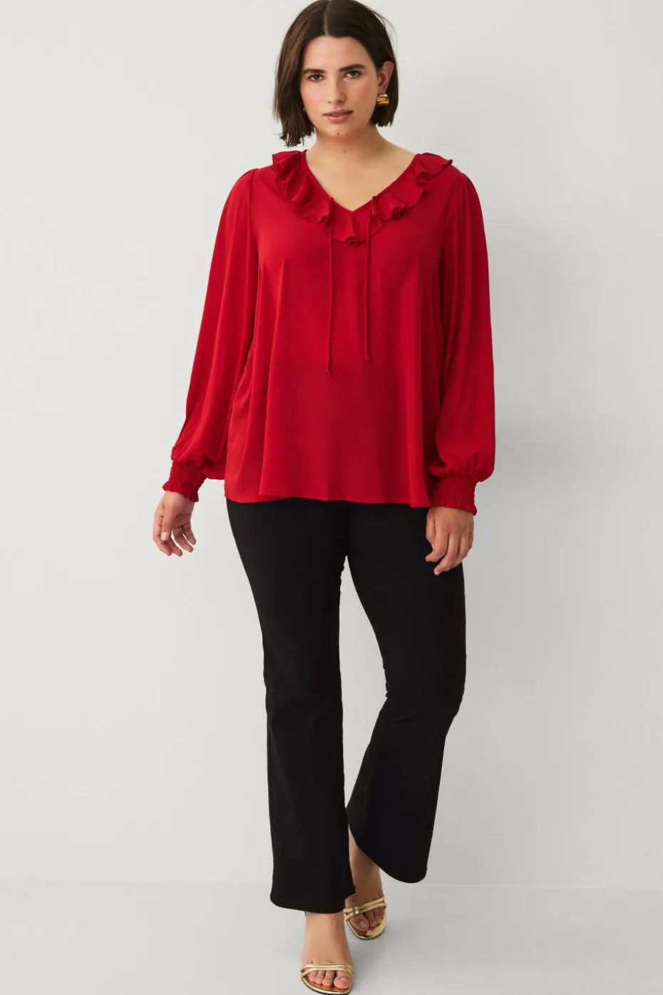 Ellos Plus collection Bluse med volang
