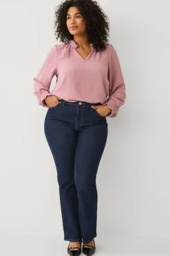Ellos Plus collection Bluse med v-formet utringning