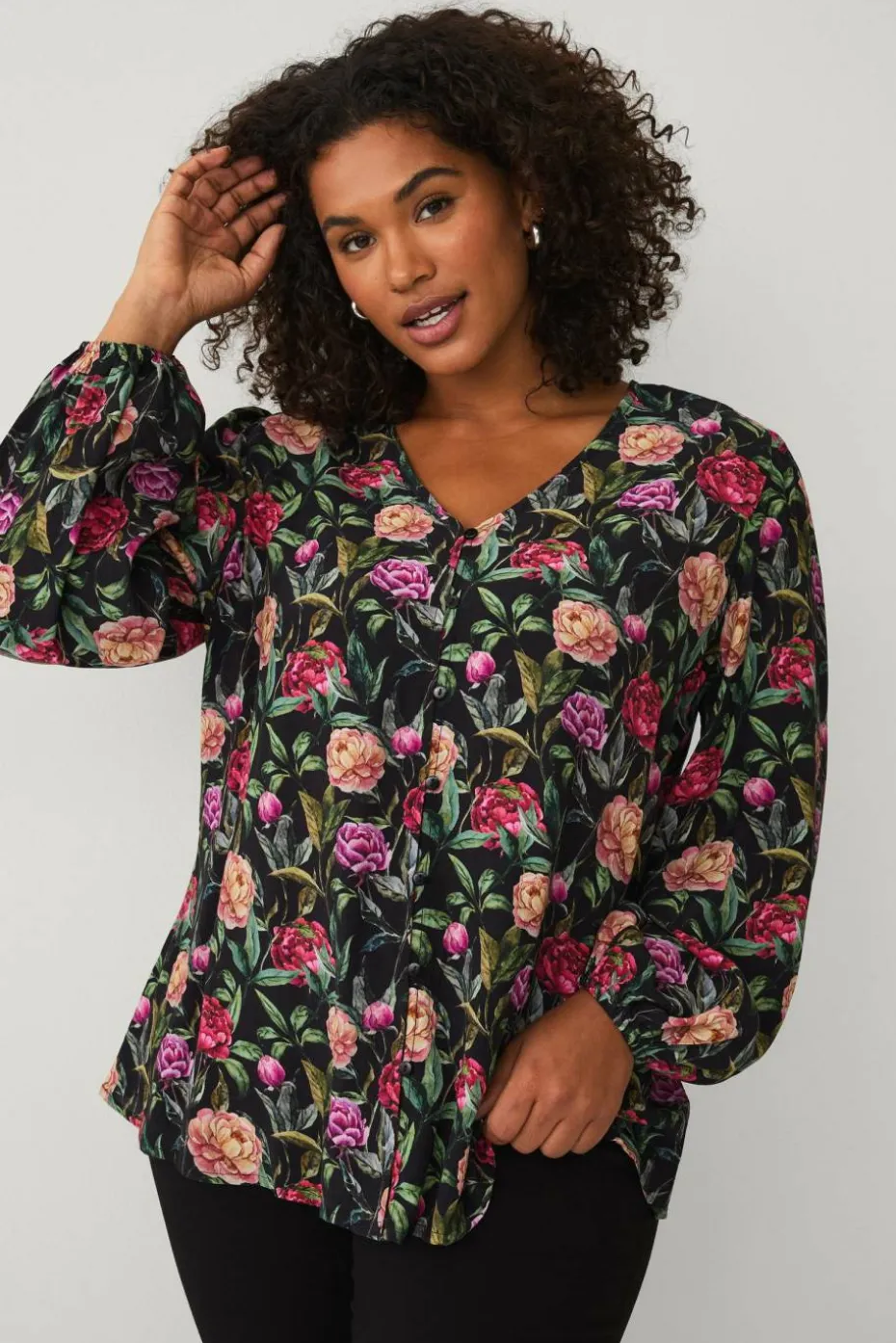 Ellos Plus collection Bluse med puffermer