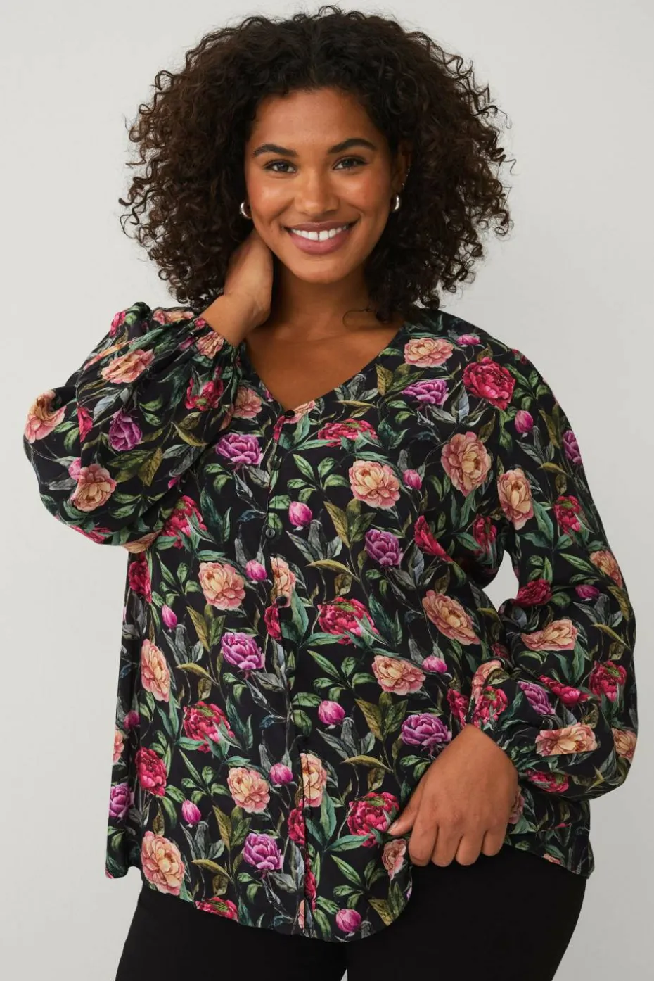 Ellos Plus collection Bluse med puffermer