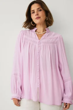 Ellos Plus collection Bluse med blondedetaljer
