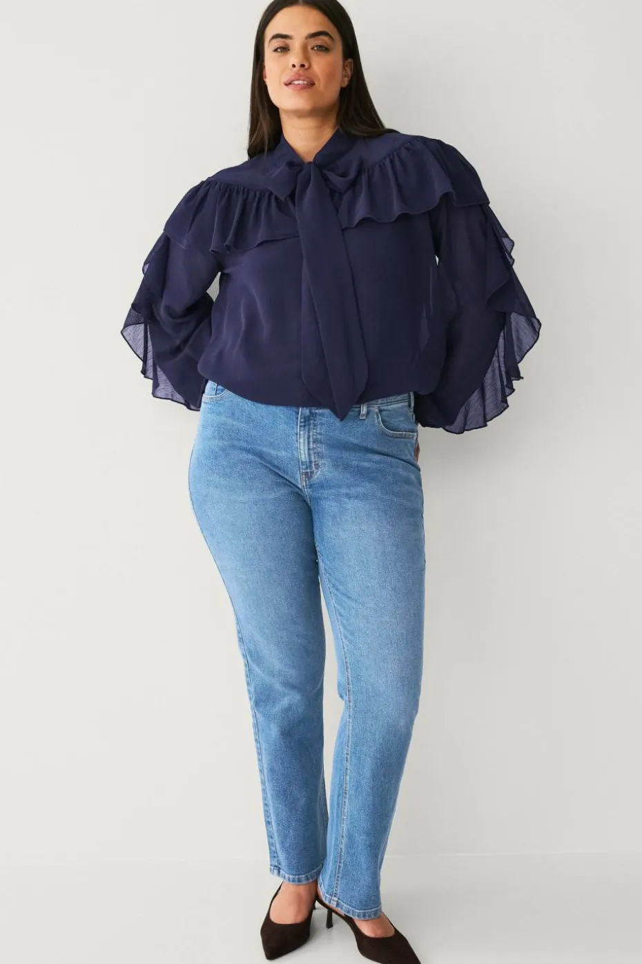 Ellos Plus collection Bluse med volanger