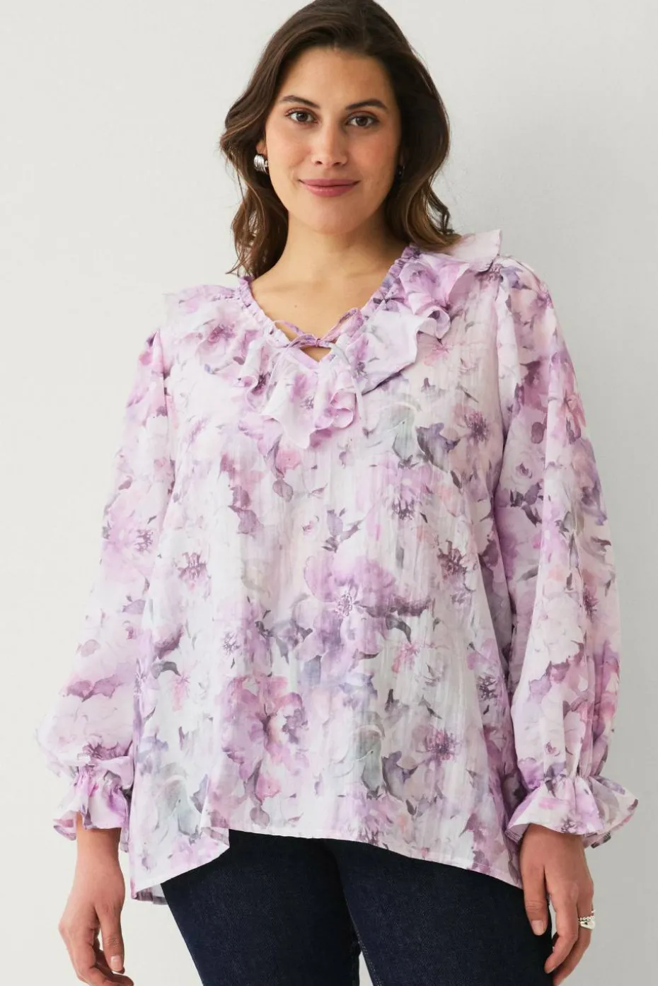 Ellos Plus collection Bluse med volanger