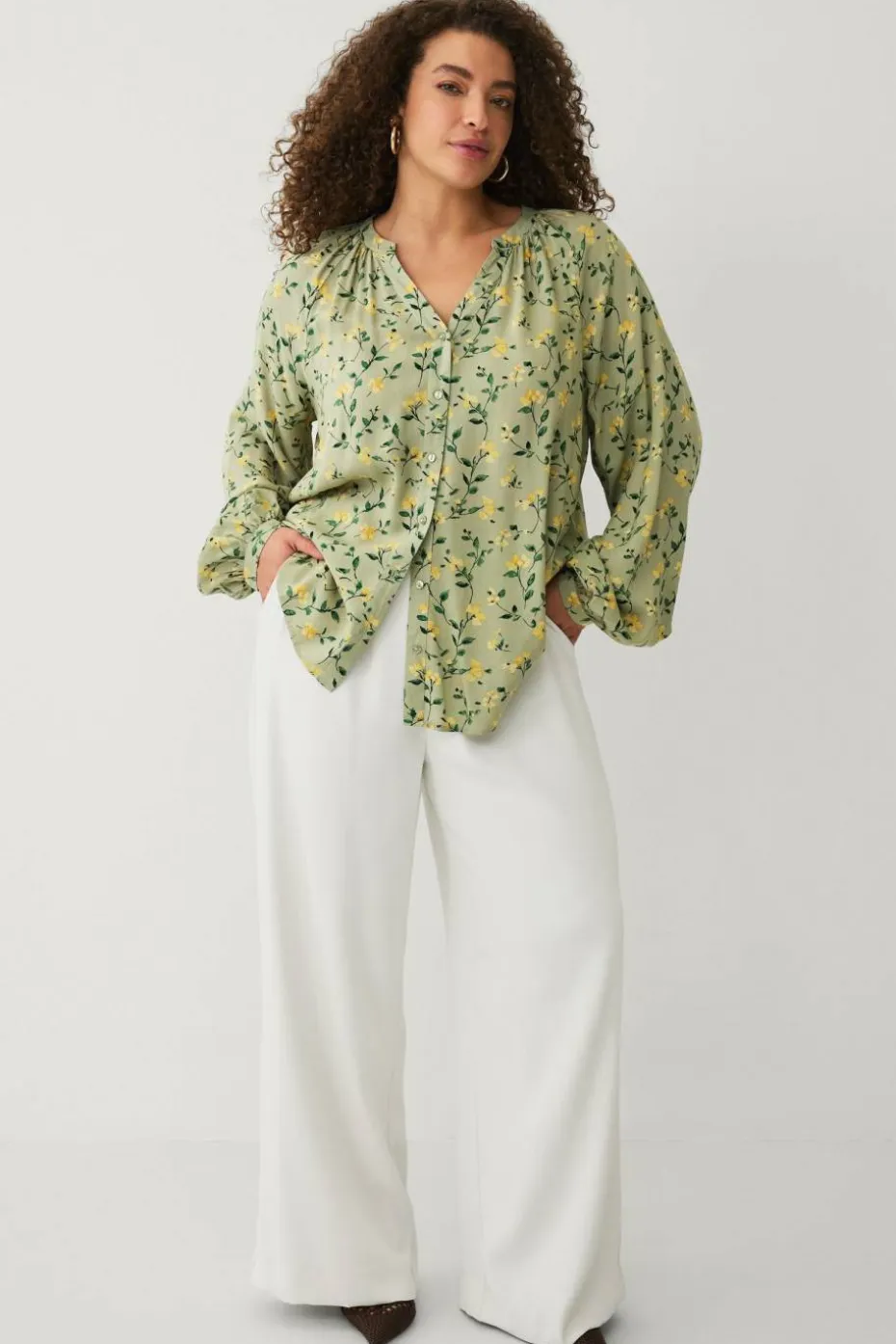 Ellos Plus collection Bluse med puffermer