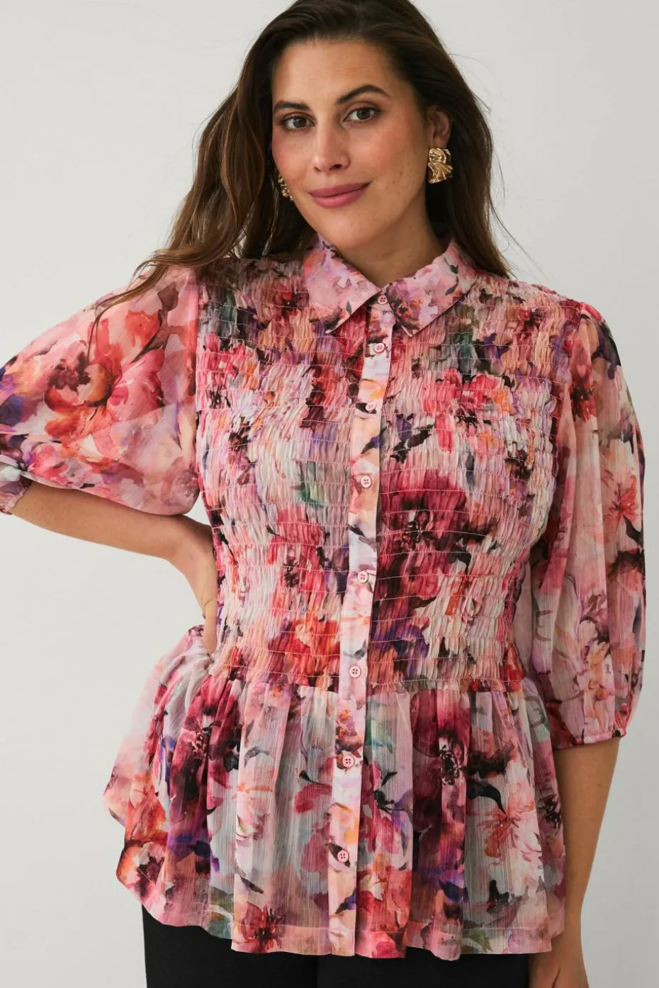 Ellos Plus collection Bluse med smock