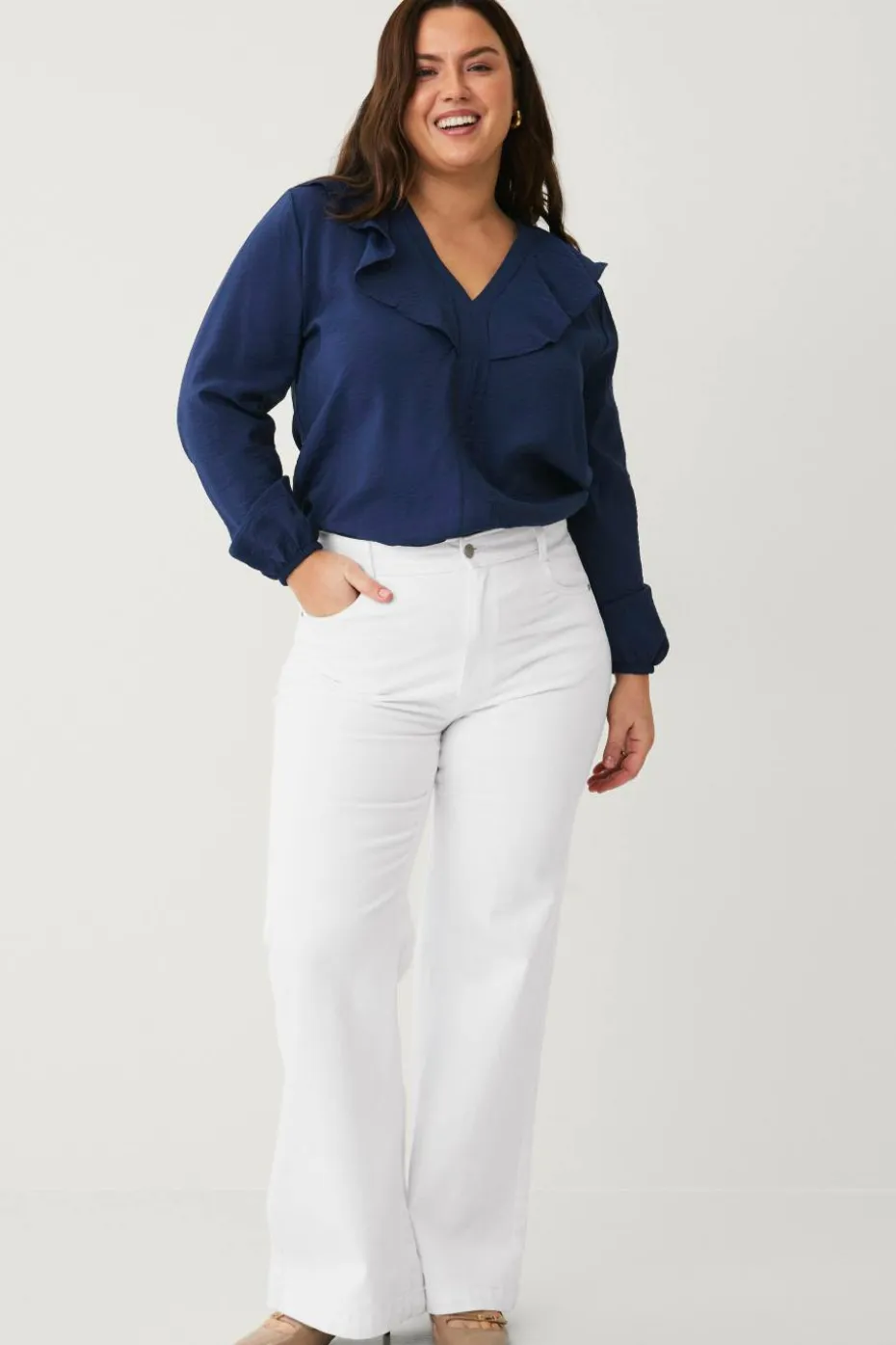 Ellos Plus collection Bluse med volanger