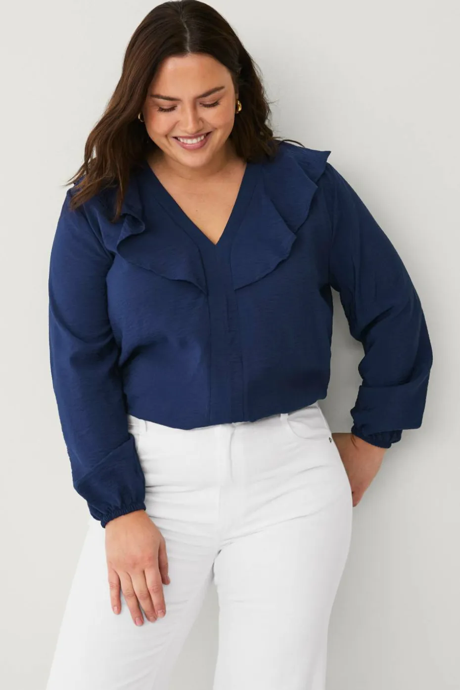 Ellos Plus collection Bluse med volanger