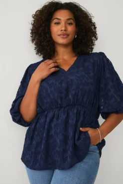 Ellos Plus collection Bluse med v-formet hals