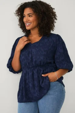 Ellos Plus collection Bluse med v-formet hals