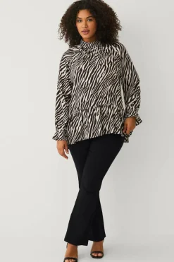 Ellos Plus collection Chiffongbluse med volanger