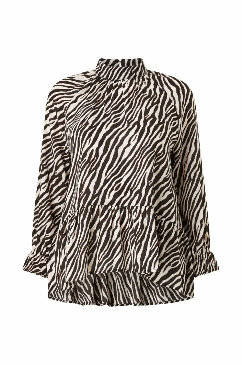Ellos Plus collection Chiffongbluse med volanger