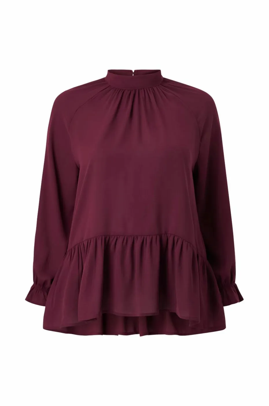 Ellos Plus collection Chiffongbluse med volanger
