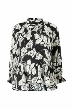 Ellos Plus collection Chiffongbluse med volanger