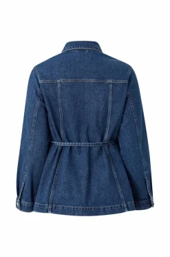 Ellos Plus collection Denim jakke med knytbart belte