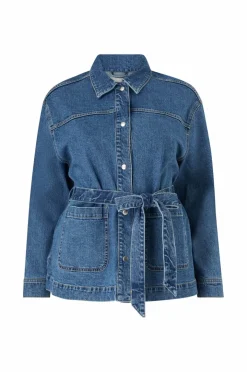Ellos Plus collection Denim jakke med knytbelte