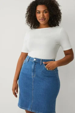 Ellos Plus collection Denim skjørt