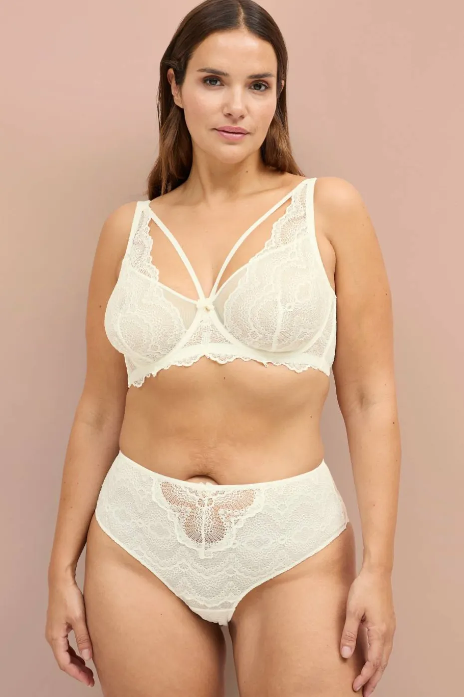 Ellos Plus collection Ikke polstret spile-BH i blonder