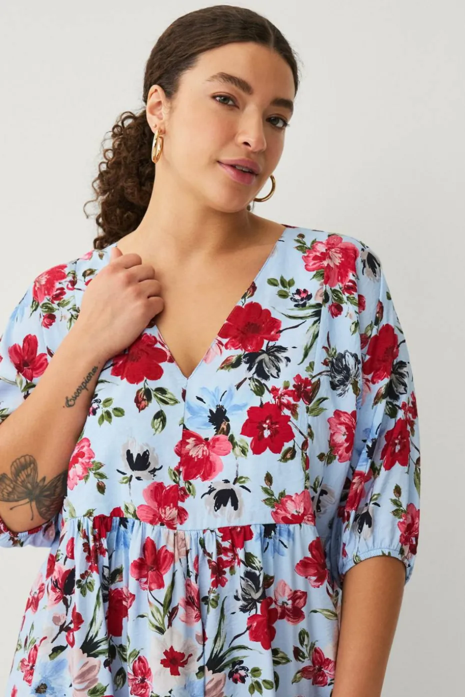 Ellos Plus collection Kjole med v-hals