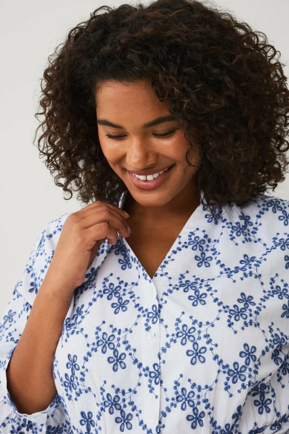 Ellos Plus collection Kjole med broderie anglaise