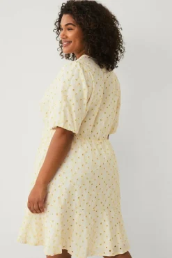 Ellos Plus collection Kjole med brodert mønster
