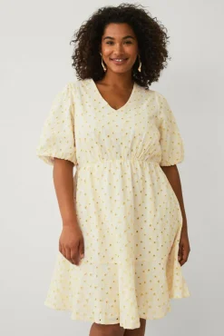 Ellos Plus collection Kjole med brodert mønster