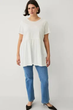 Ellos Plus collection Kortermet tunika med volang