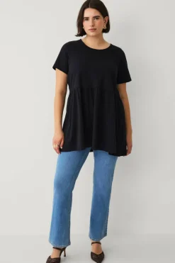 Ellos Plus collection Kortermet tunika med volang