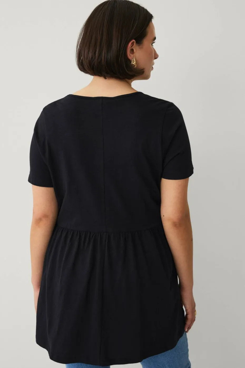 Ellos Plus collection Kortermet tunika med volang