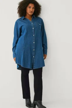 Ellos Plus collection Lang denimskjorte