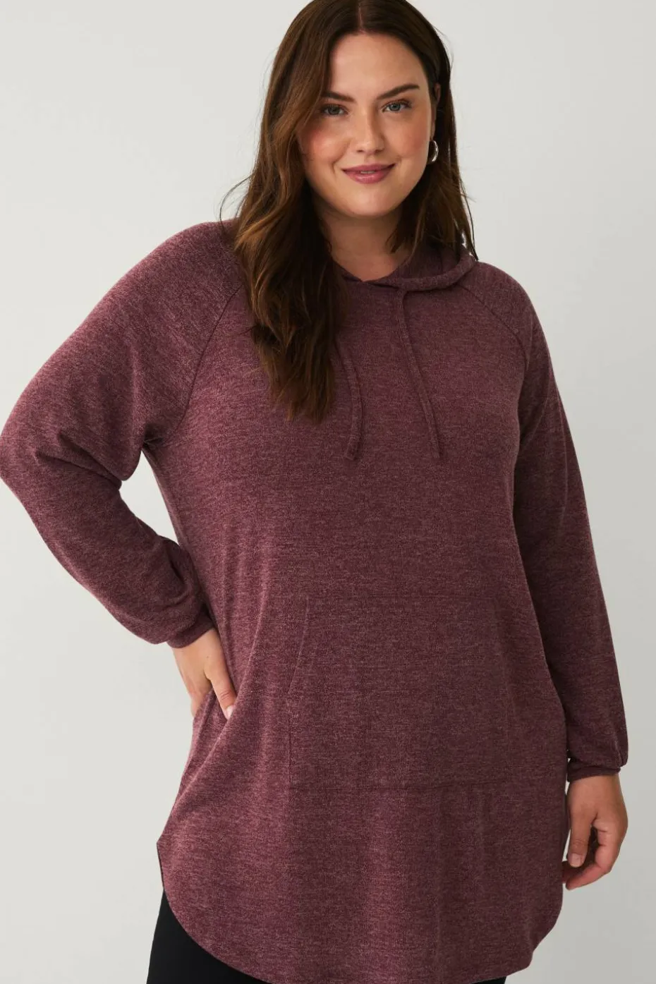 Ellos Plus collection Lang genser med hettegenser