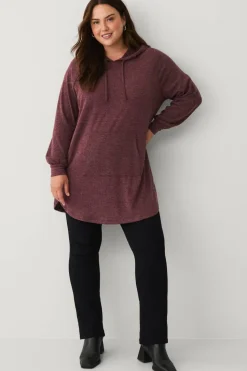 Ellos Plus collection Lang genser med hettegenser