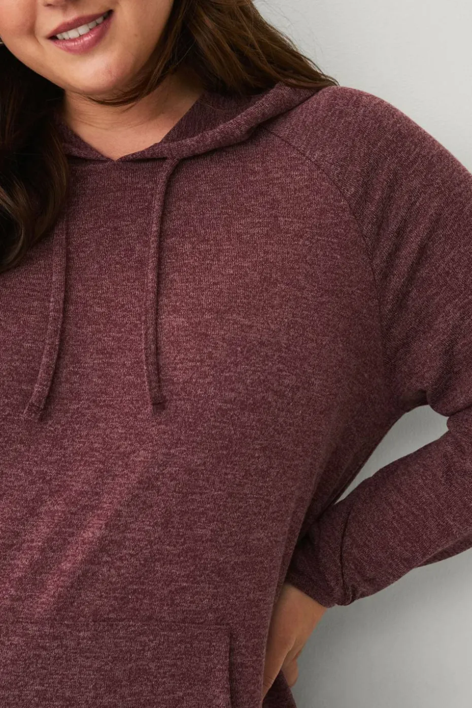 Ellos Plus collection Lang genser med hettegenser