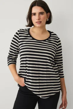Ellos Plus collection Langermet topp med rund hals